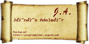 Jónás Adelmár névjegykártya